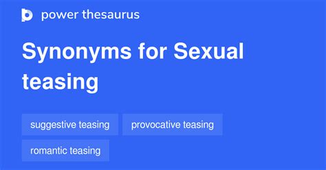 tease sexually synonym